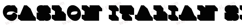 Caslon Italian Shaded Regular字体转换